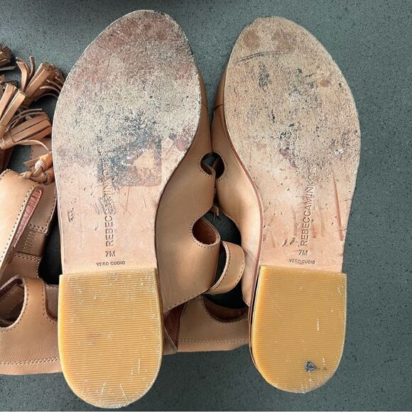 REBECCA MINKOFF Leather Gladiator Flat Nude Color Sandals Size 7. - Picture 9 of 9